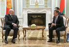 Alexander Lukashenko and Rene Fasel