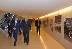 Belarus President Alexander Lukashenko visits the Heydar Aliyev Center in Baku