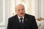 Belarus President Alexander Lukashenko during the meeting with high-ranking officials of OSCE Parliamentary Assembly