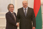 Alexander Lukashenko receives credentials from Ambassador Extraordinary and Plenipotentiary of Argentina to Belarus (on concurrent) Pablo Anselmo Tettamanti