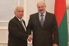 Alexander Lukashenko receives credentials from Ambassador Extraordinary and Plenipotentiary of Brazil to Belarus Antonio Pereira Pinto