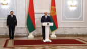 Президент Беларуси Александр Лукашенко во время церемонии вручения верительных грамот