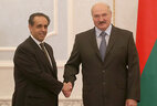 Alexander Lukashenko receives credentials from Ambassador Extraordinary and Plenipotentiary of Kuwait to Belarus (on concurrent) Abdulaziz Al Adwani