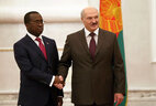 Belarus President Alexander Lukashenko receives credentials of Ambassador Extraordinary and Plenipotentiary of Burkina Faso to Belarus Antoine Somda