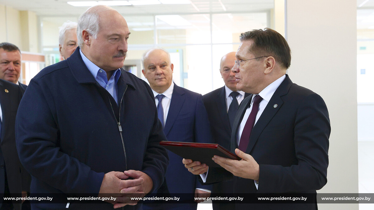 Александр Лукашенко, Алексей Лихачев, БелАЭС Александр Лукашенко, Алексей Лихачев, БелАЭС