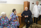 Alexander Lukashenko during the visit to Kopys District Hospital
