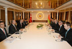 During the meeting with Turkey President Recep Tayyip Erdogan