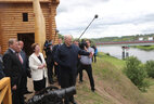 Alexander Lukashenko during the visit to Kopys