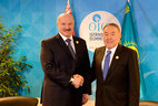 Belarus President Alexander Lukashenko and Kazakhstan President Nursultan Nazarbayev