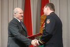 Alexander Lukashenko and Chairman of the State Forensics Committee Andrei Shved