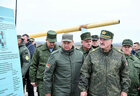 During the visit to a firing range in Ivatsevichi District