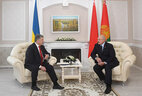 Во время встречи с Президентом Украины Петром Порошенко