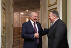 Президент Беларуси Александр Лукашенко и Государственный секретарь США Майкл Помпео