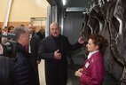 Alexander Lukashenko during the visit to the enterprise