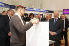 At the exposition of achievements of creative youth
