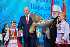 Belarus President Aleksandr Lukashenko and Metropolitan Pavel during the ceremony
