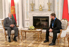 Александр Лукашенко на встрече с Главой Чеченской Республики Российской Федерации Рамзаном Кадыровым