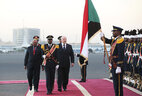 Ceremony of official welcome for Belarus President Alexander Lukashenko in Khartoum