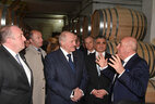During the visit to the Tbilisi cognac distillery
