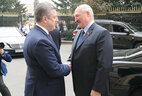 Belarus President Alexander Lukashenko and Georgia Prime Minister Giorgi Kvirikashvili