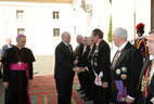 церемония встречи Александра Лукашенко в Апостольском дворце