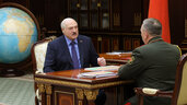 Президент Беларуси Александр Лукашенко, Министр обороны Виктор Хренин, встреча, армия