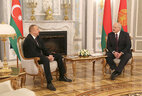 Во время переговоров с Президентом Азербайджана Ильхамом Алиевым