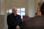 Aleksandr Lukashenko during the visit to Dobrush Paper Factory
