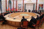 During the talks with Azerbaijan President Ilham Aliyev in the extended format