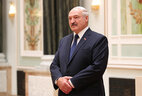 Aleksandr Lukashenko during the ceremony to present state awards