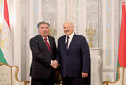 Belarus President Aleksandr Lukashenko and Tajikistan President Emomali Rahmon