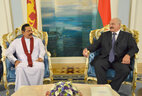 President of the Republic of Belarus Alexander Lukashenko held a one-on-one meeting with President of the Democratic Socialist Republic of Sri Lanka Mahinda Rajapaksa