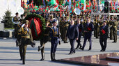 Лукашенко на площади Победы в Минске