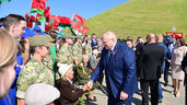 Президент Беларуси, ветераны, мемориальный комплекс "Курган Славы"
