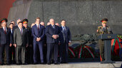 Президент Беларуси на площади Победы в Минске