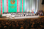 Александр Лукашенко выступает на пятом Всебелорусском народном собрании