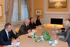 Во время встречи Президента Беларуси Александра Лукашенко с директором-распорядителем МВФ Кристин Лагард