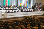 Alexander Lukashenko delivers a speech at the 5th Belarusian People’s Congress