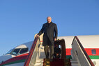 Belarus President Alexander Lukashenko arrives in St Petersburg