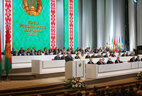 Александр Лукашенко выступает с заключительным словом на V Всебелорусском народном собрании