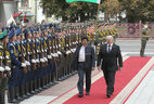 The ceremony of official welcome for President of the Plurinational State of Bolivia Evo Morales