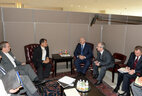 Рафаэль Корреа Дельгадо и Александр Лукашенко во время встречи, которая состоялась в штаб-квартире ООН в Нью-Йорке