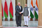 Belarus President Alexander Lukashenko and Indian Prime Minister Narendra Modi