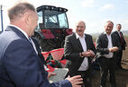Belarus President Alexander Lukashenko and Moldova President Igor Dodon take part in the Field Day ceremony which begins the spring sowing campaign