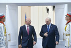 Belarus President Alexander Lukashenko and Moldova Prime Minister Pavel Filip