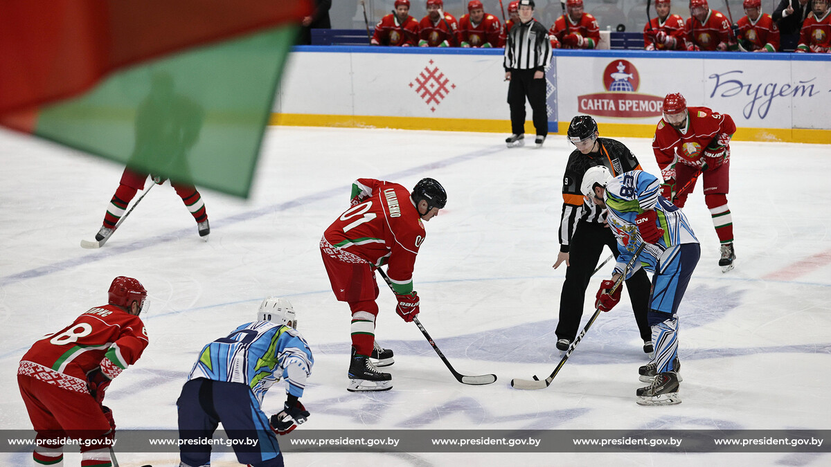 Ice hockey match against team of Vitebsk Oblast Official Internet Portal of the President of the Republic of Belarus