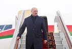 Belarus President Alexander Lukashenko arrives in Moscow on a working visit