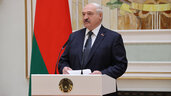 Александр Лукашенко, военные, церемония чествования выпускников, Дворец Независимости