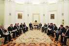 During the talks with Russia President Vladimir Putin