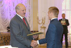 The President officially thanks graduate of the Belarusian State University of Physical Education Sergei Molchanov